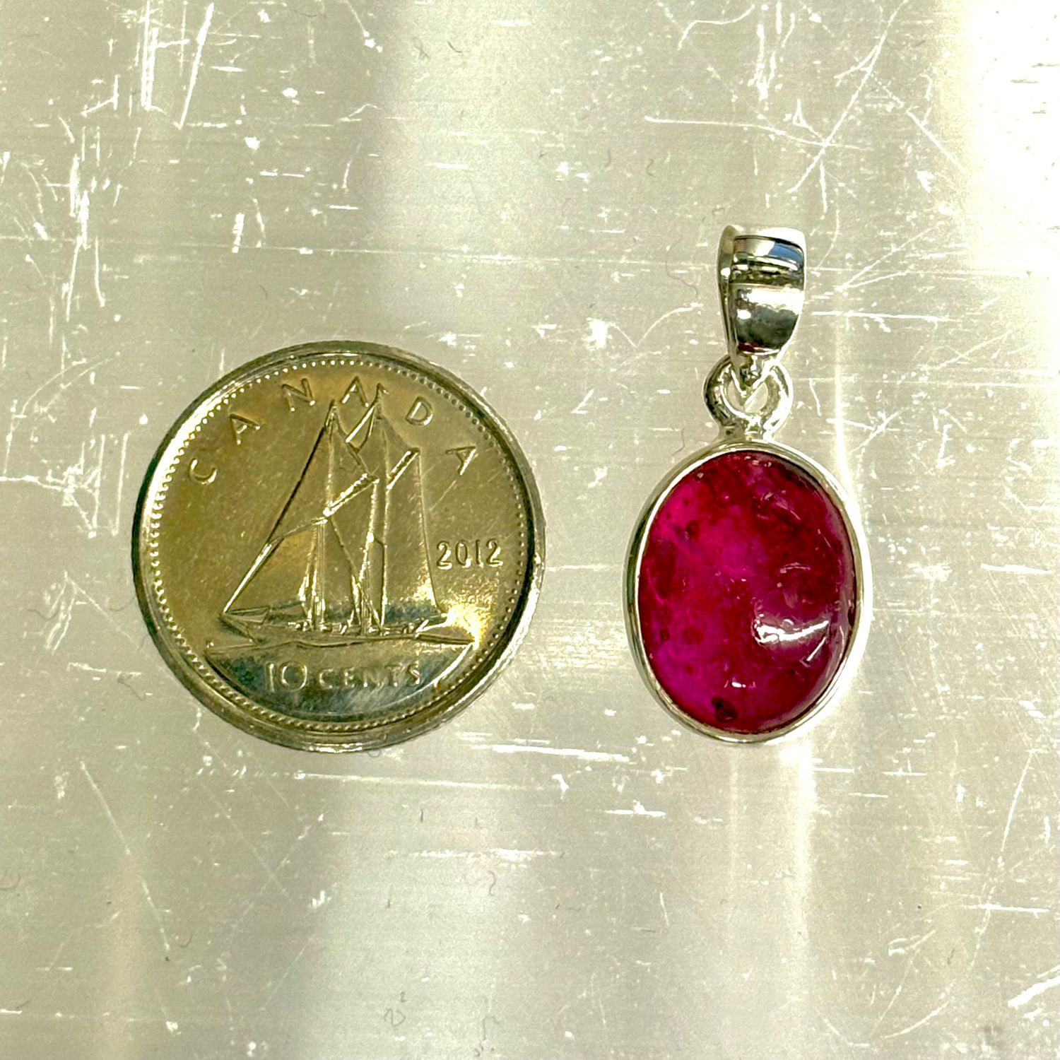 Ruby Pendant B Sterling Silver