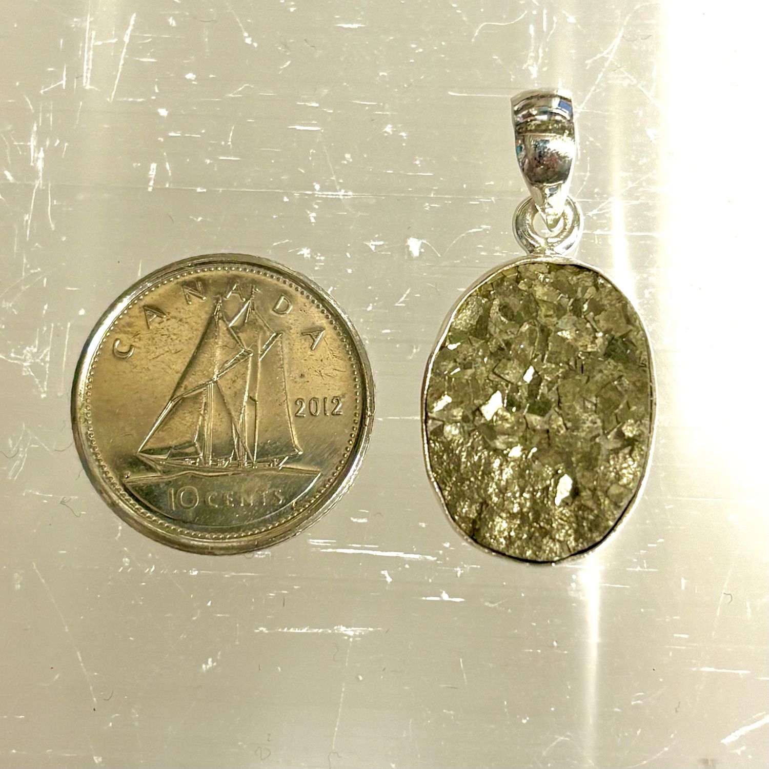 Pyrite B Pendant Sterling Silver