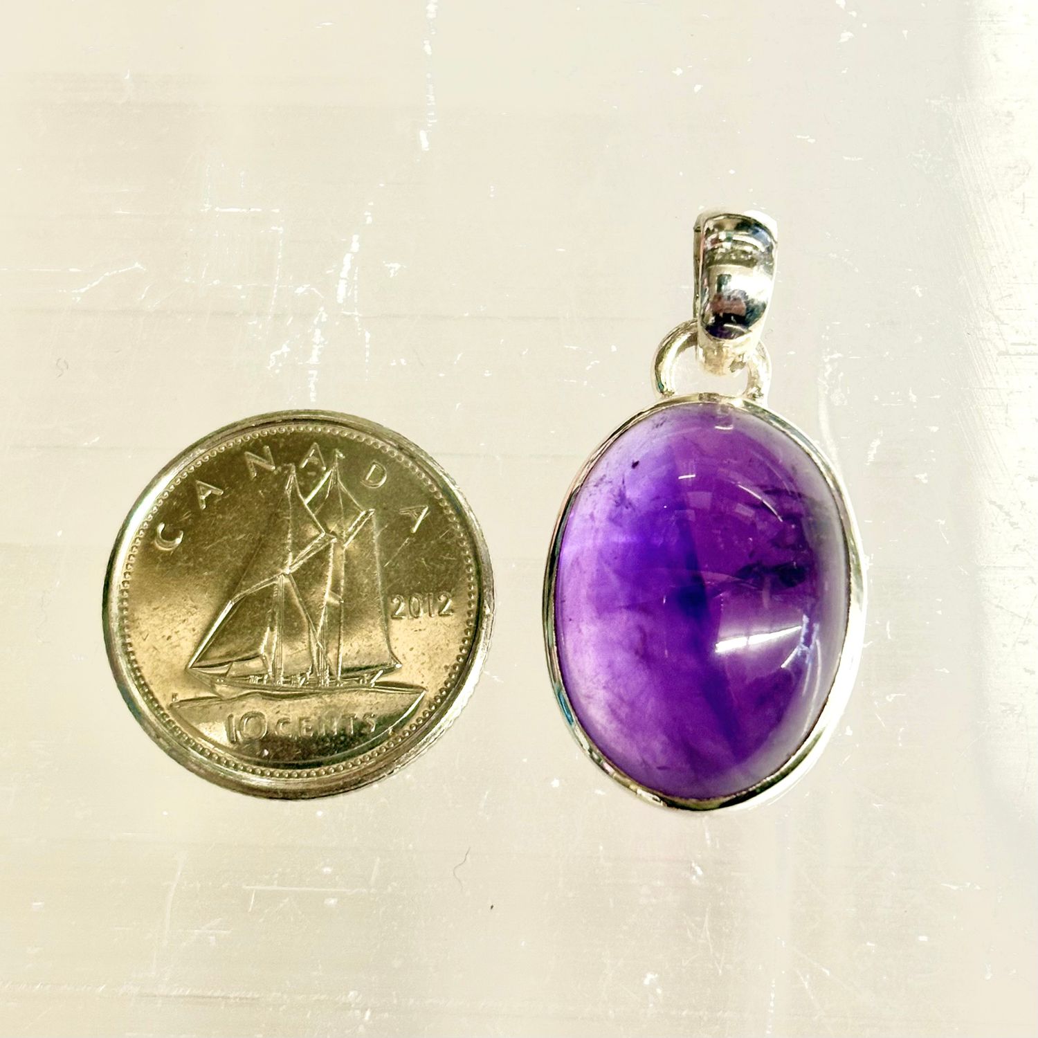 Amethyst Pendant H Sterling Silver