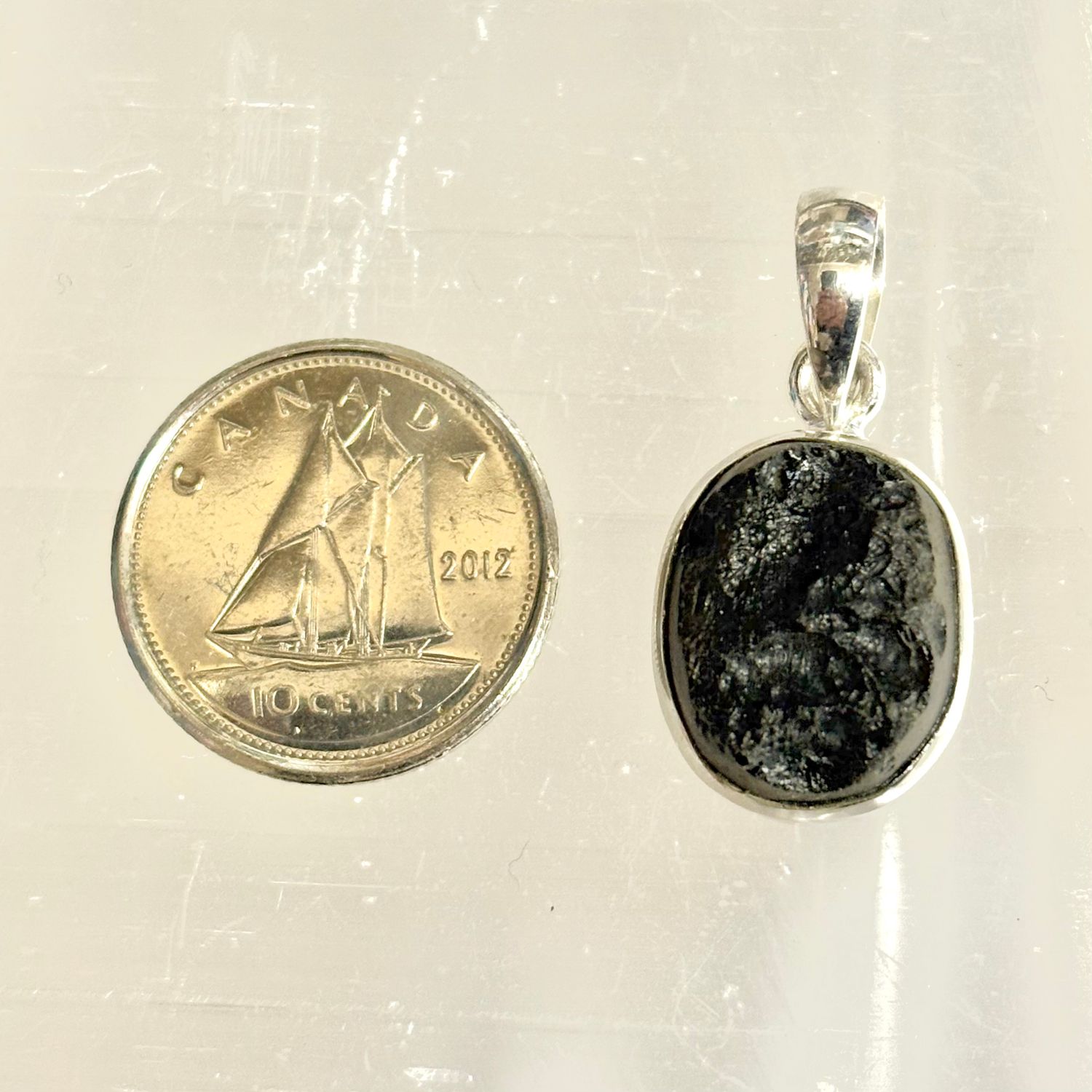 Tektite B Pendant Sterling Silver