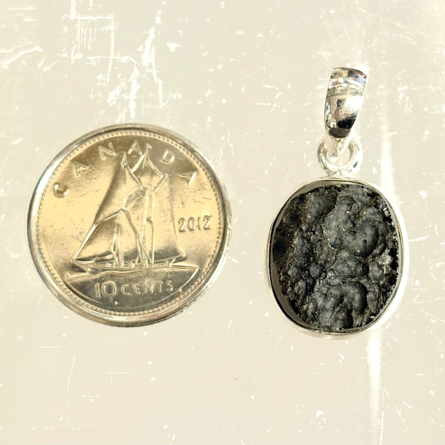 Tektite C Pendant Sterling Silver