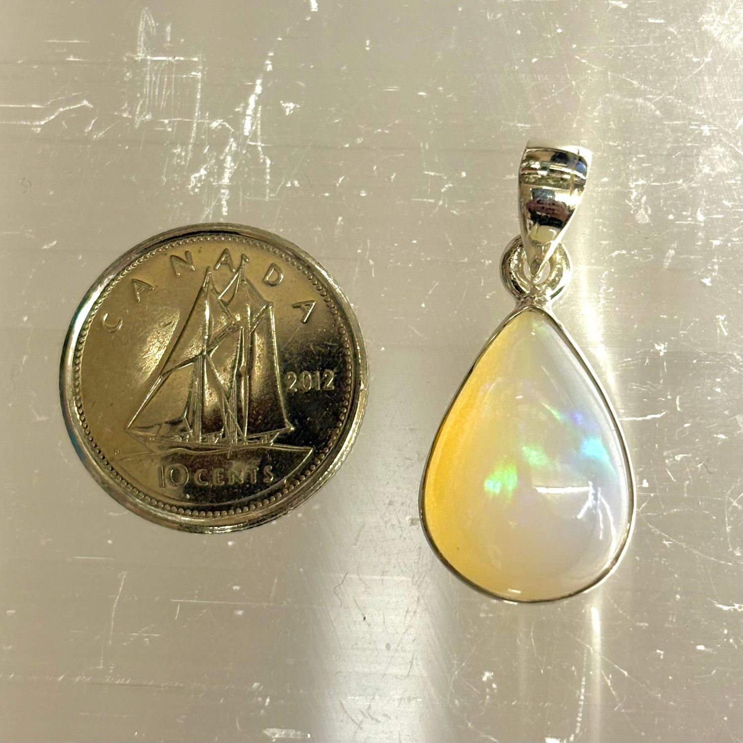 Ethiopian Opal Pendant A Sterling Silver