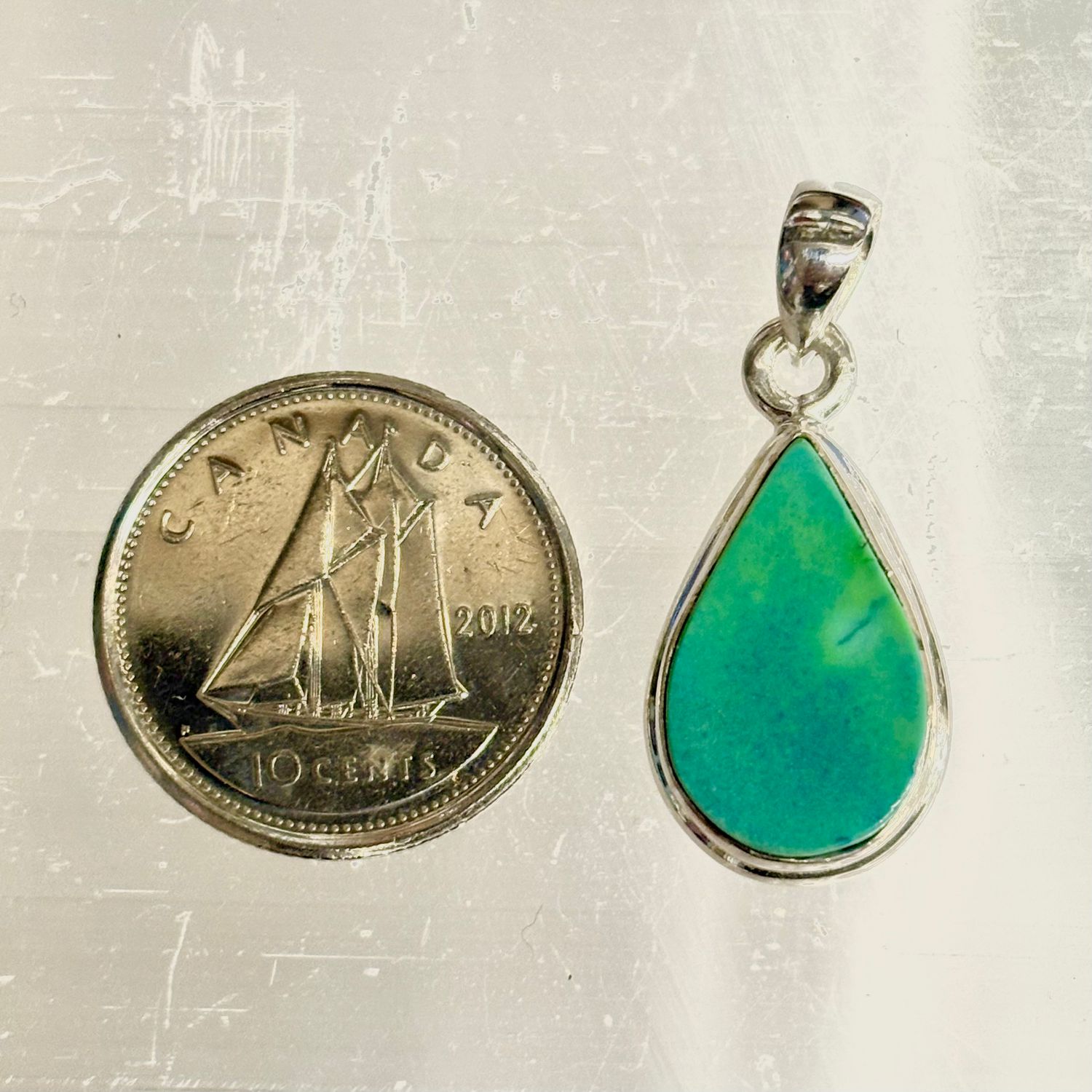Turquoise Pendant Sterling Silver