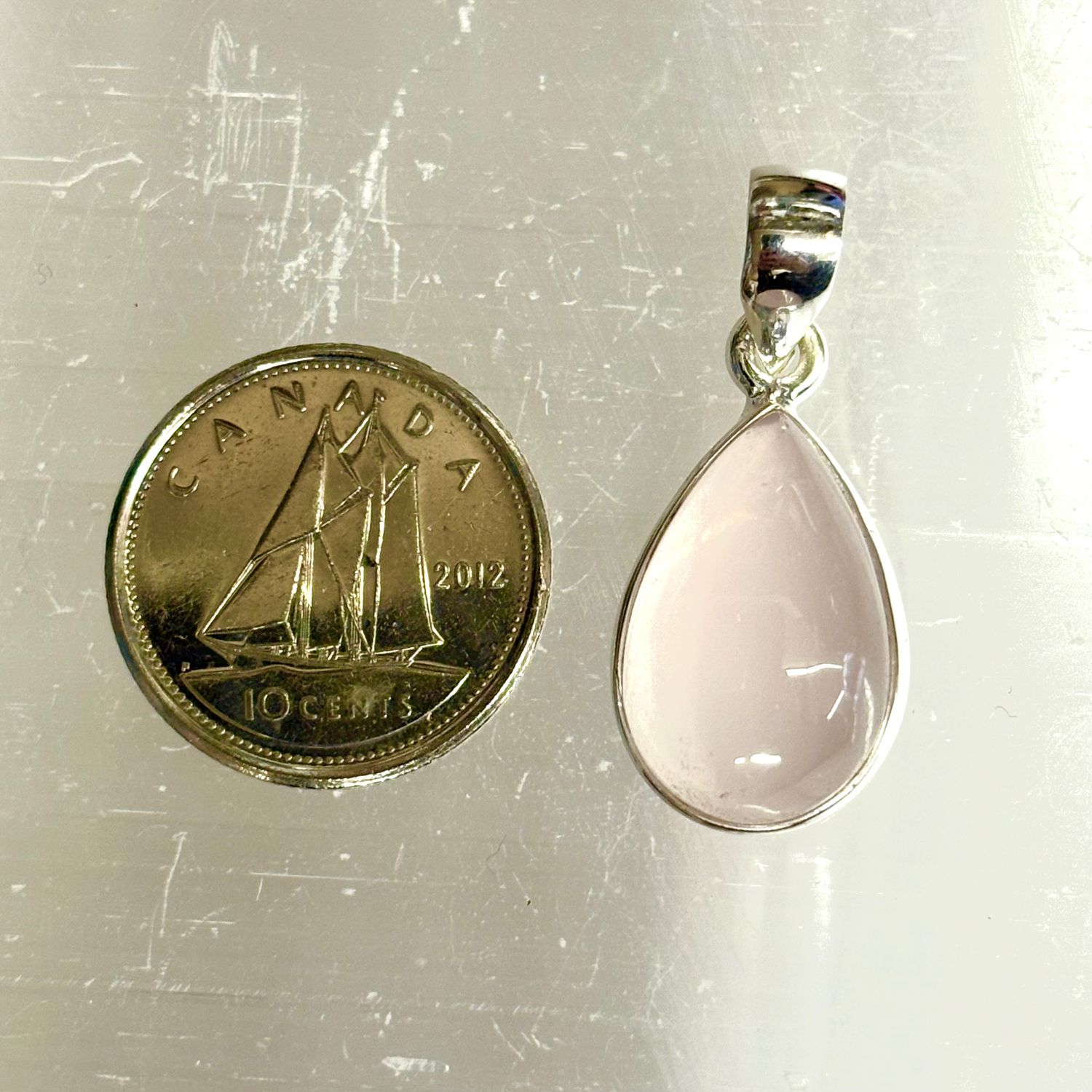 Rose Quartz A Pendant Sterling Silver