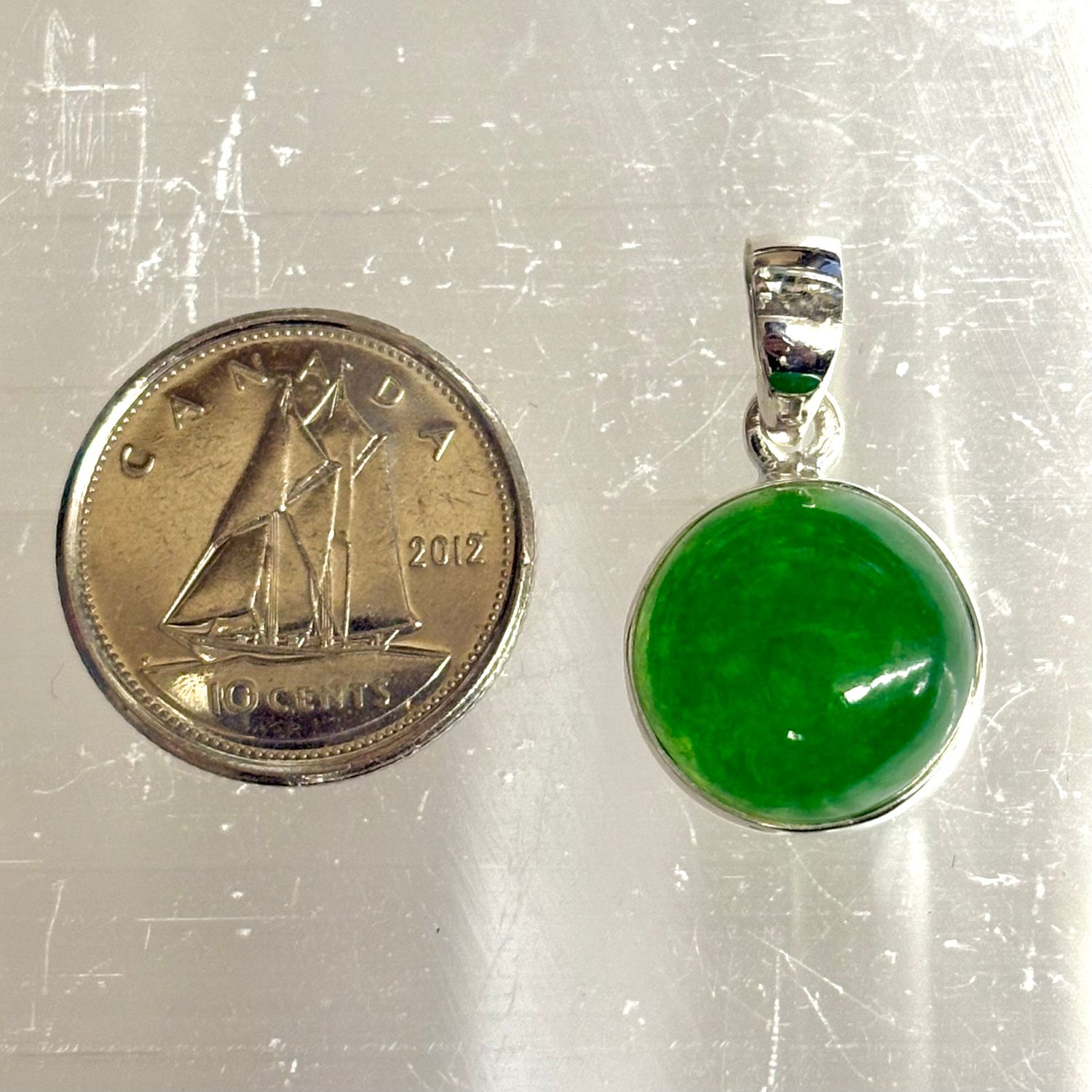 Jade Pendant Sterling Silver