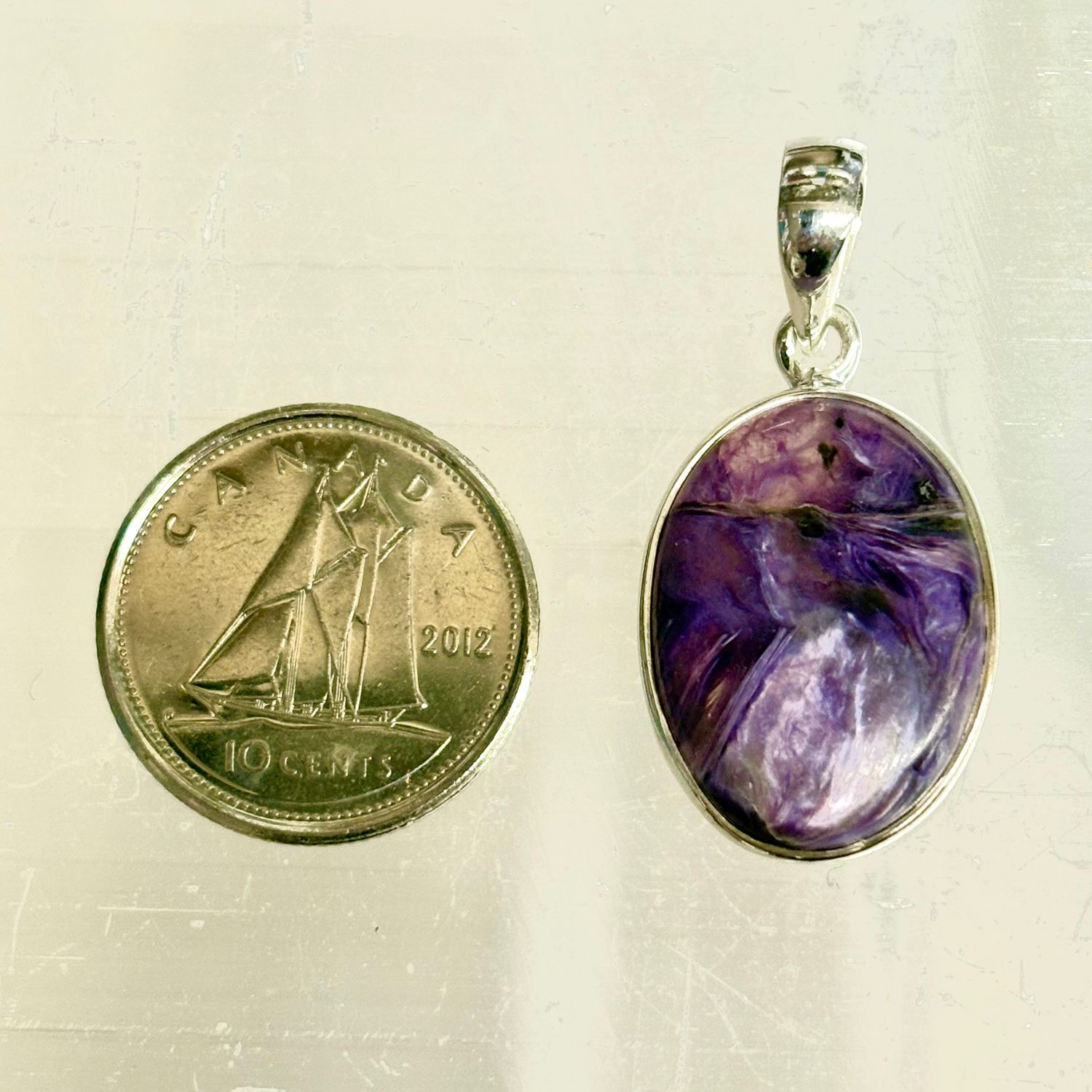 Charoite B Pendant Sterling Silver