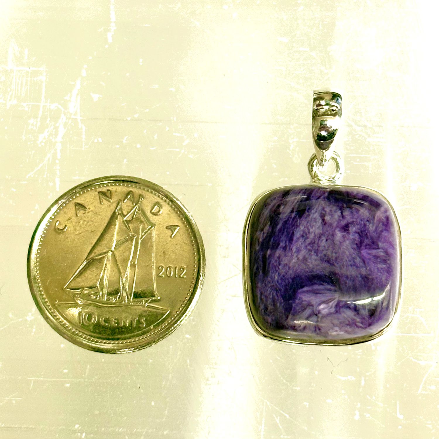 Charoite Pendant D Sterling Silver