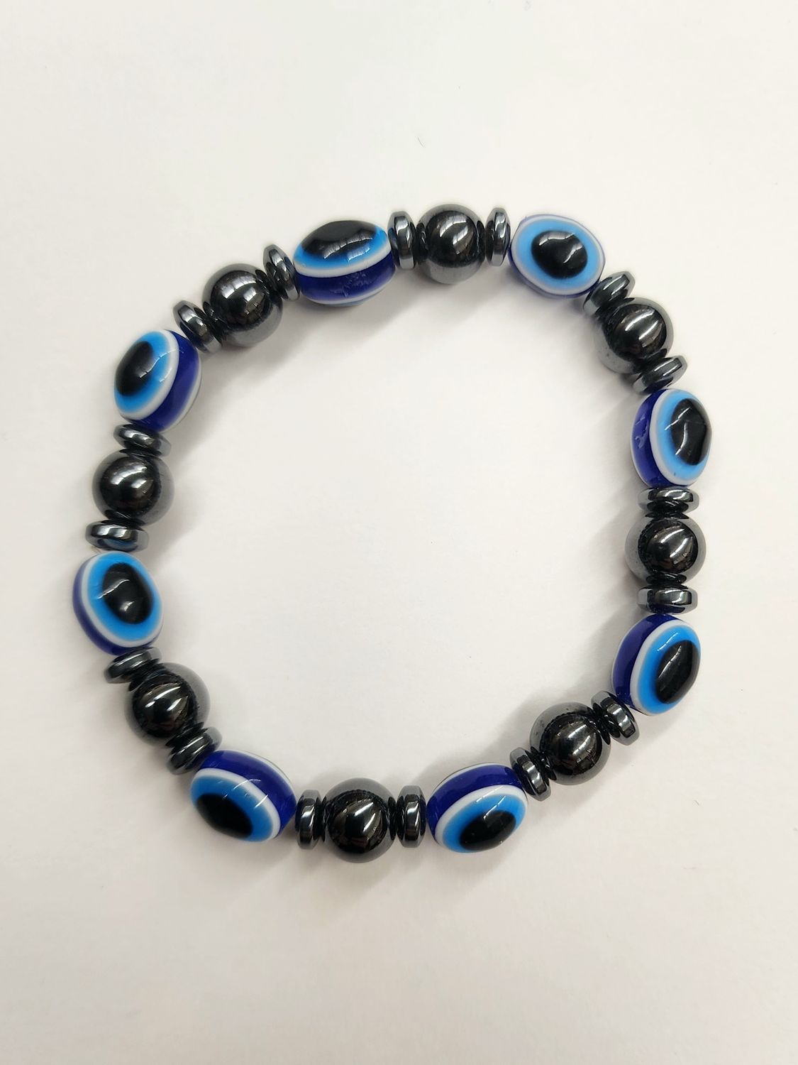 Magnetic Hematite Healing Bracelet - Evil Eye