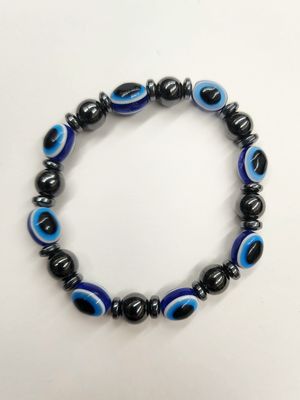 Magnetic Hematite Healing Bracelet - Evil Eye