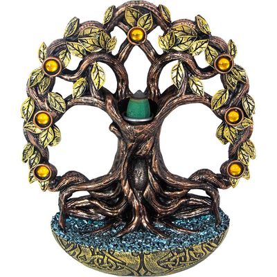 Tree of Life  w/ Gems Backflow Burner