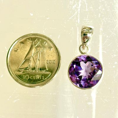 Alexandrite Faceted Pendant A Sterling Silver *Lab Grown*