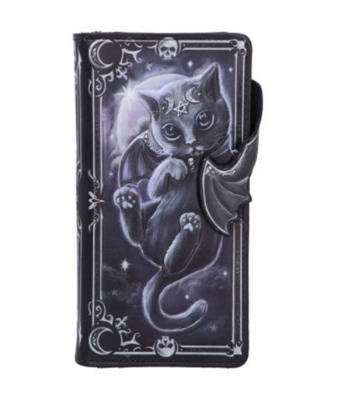 Embossed Vegan Wallet: Moon of Malpuss