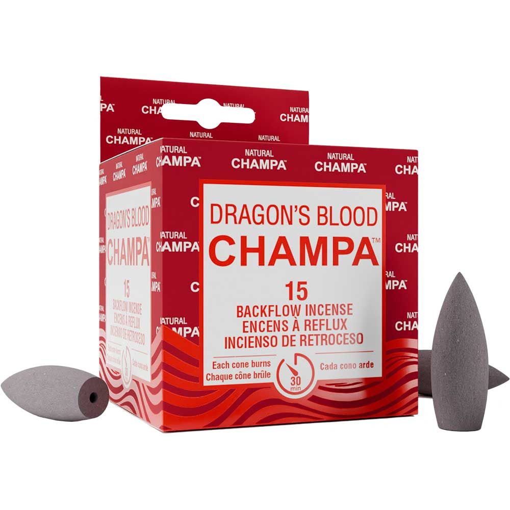 Natural Champa Dragon&#39;s Blood Backflow Incense Cones