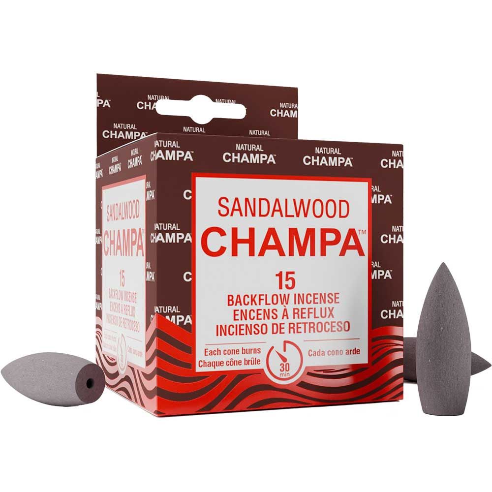 Natural Champa Sandalwood Backflow Incense Cones