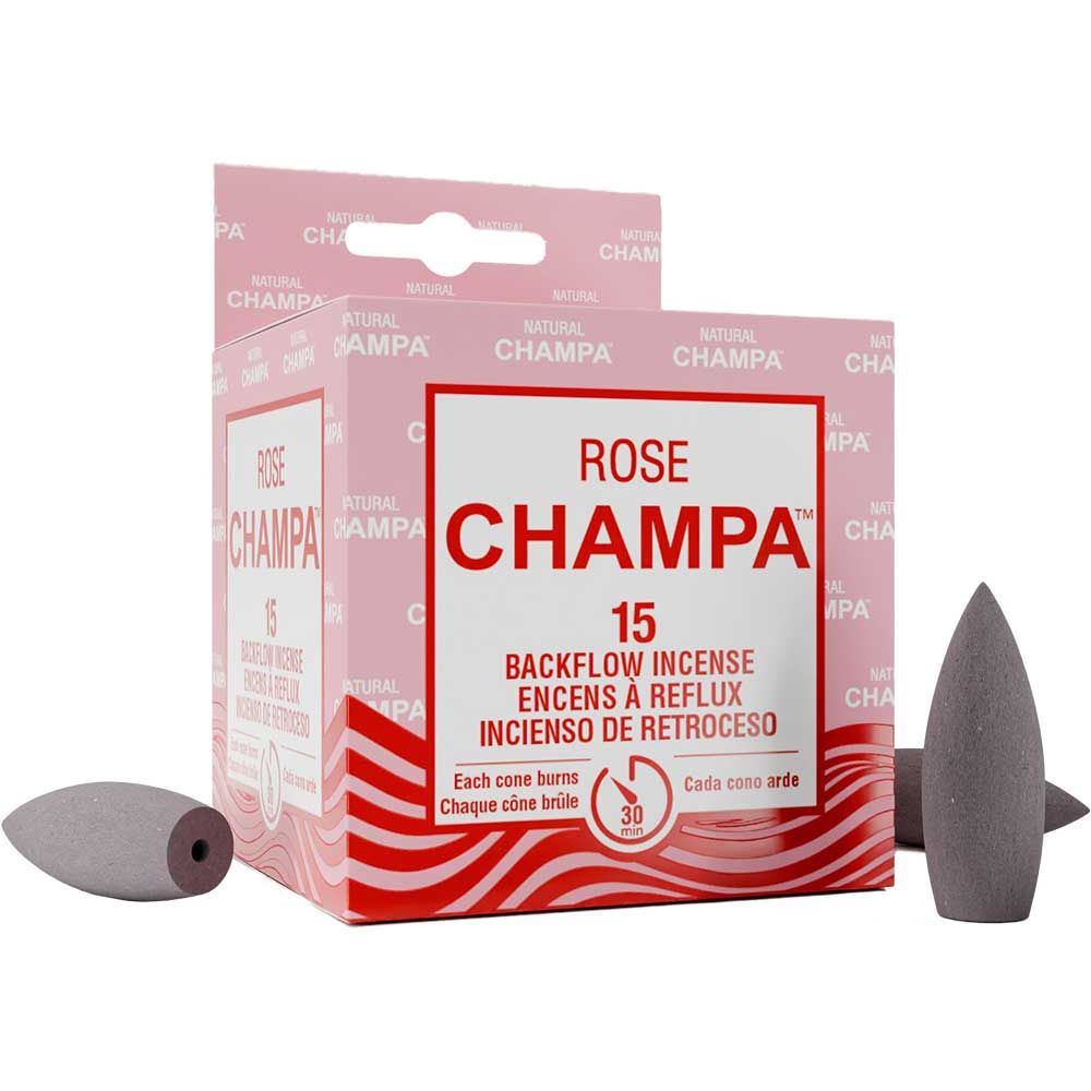 Natural Champa Rose Backflow Incense Cones