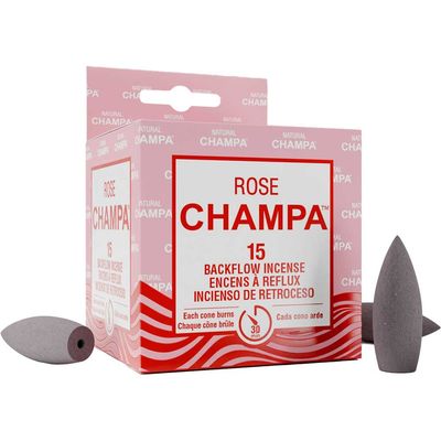 Natural Champa Rose Backflow Incense Cones