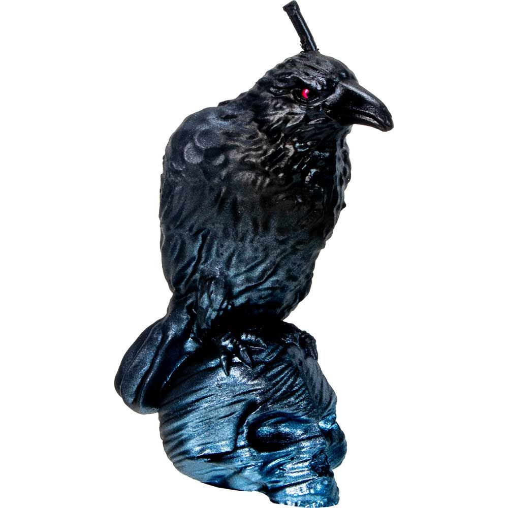 Raven on Skull Ritual Candles 4&quot;