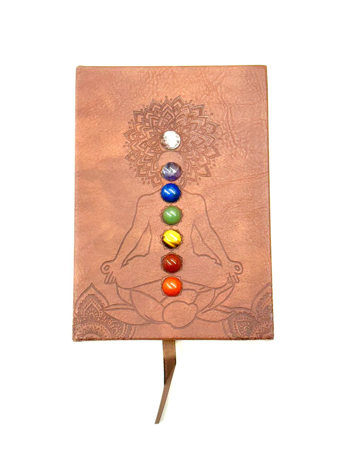 Chakra Journal w/7 Stones 6"x4"
