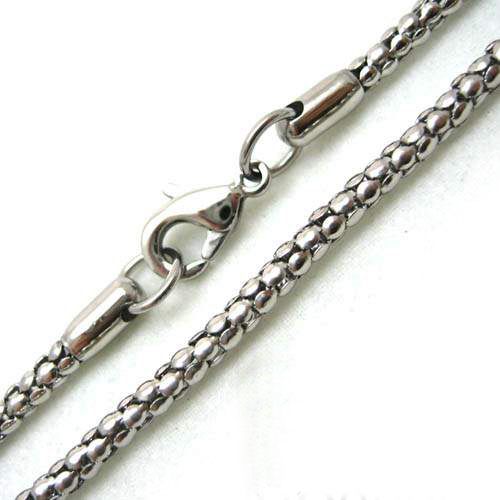 Popcorn Chain Stainless Steel 22&quot;