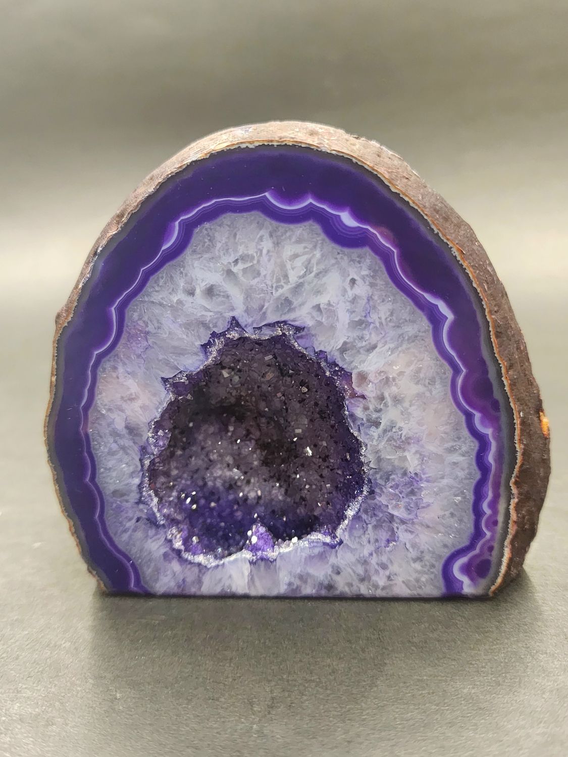 Sliced Agate Druzy Standing $33