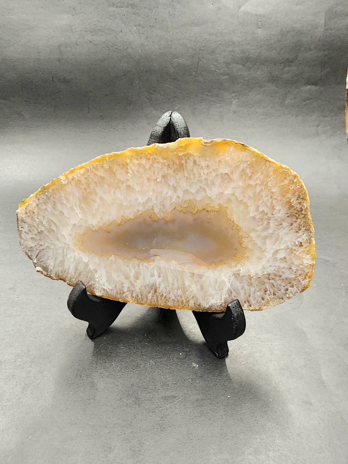 Clear Quartz Slice with Agate Center