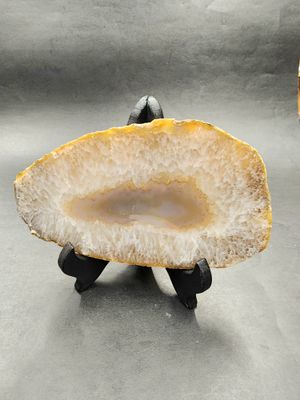 Clear Quartz Slice with Agate Center