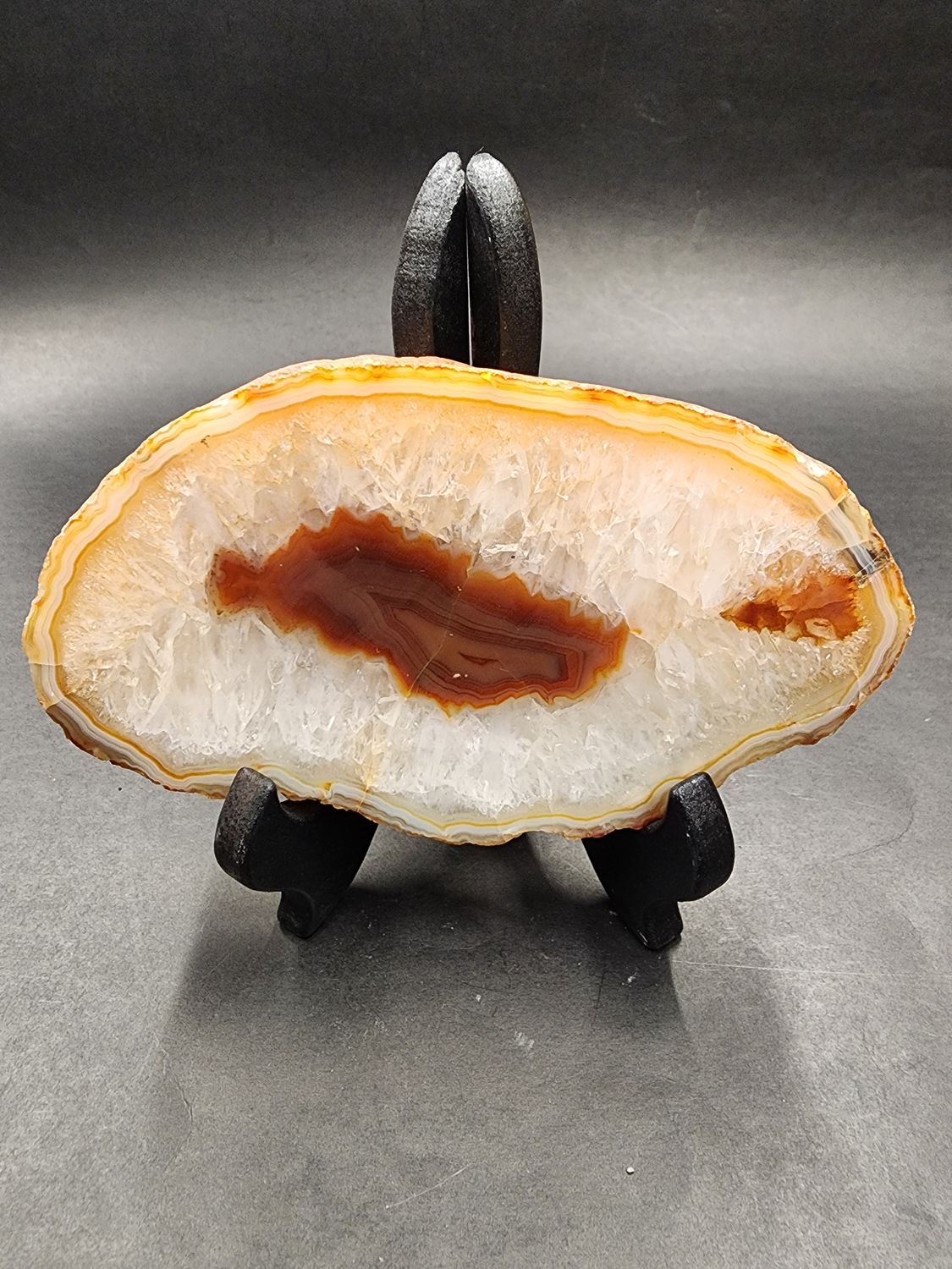 Quartz with Carnelian Slice a