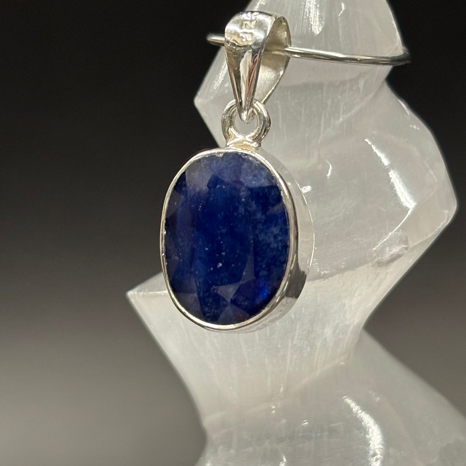 Sapphire Pendant B Sterling Silver