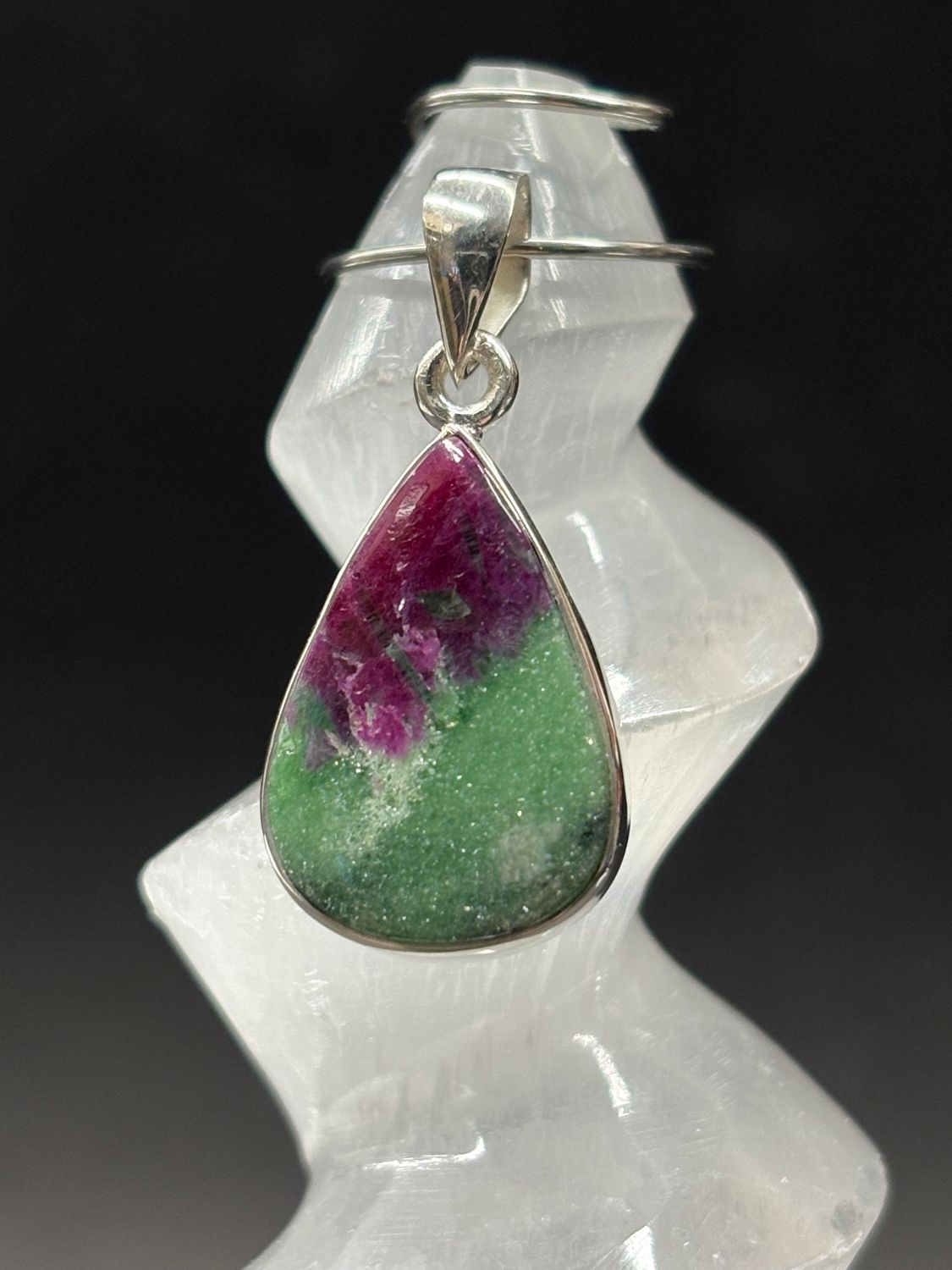 Ruby in Zoisite Pendant B Sterling Silver