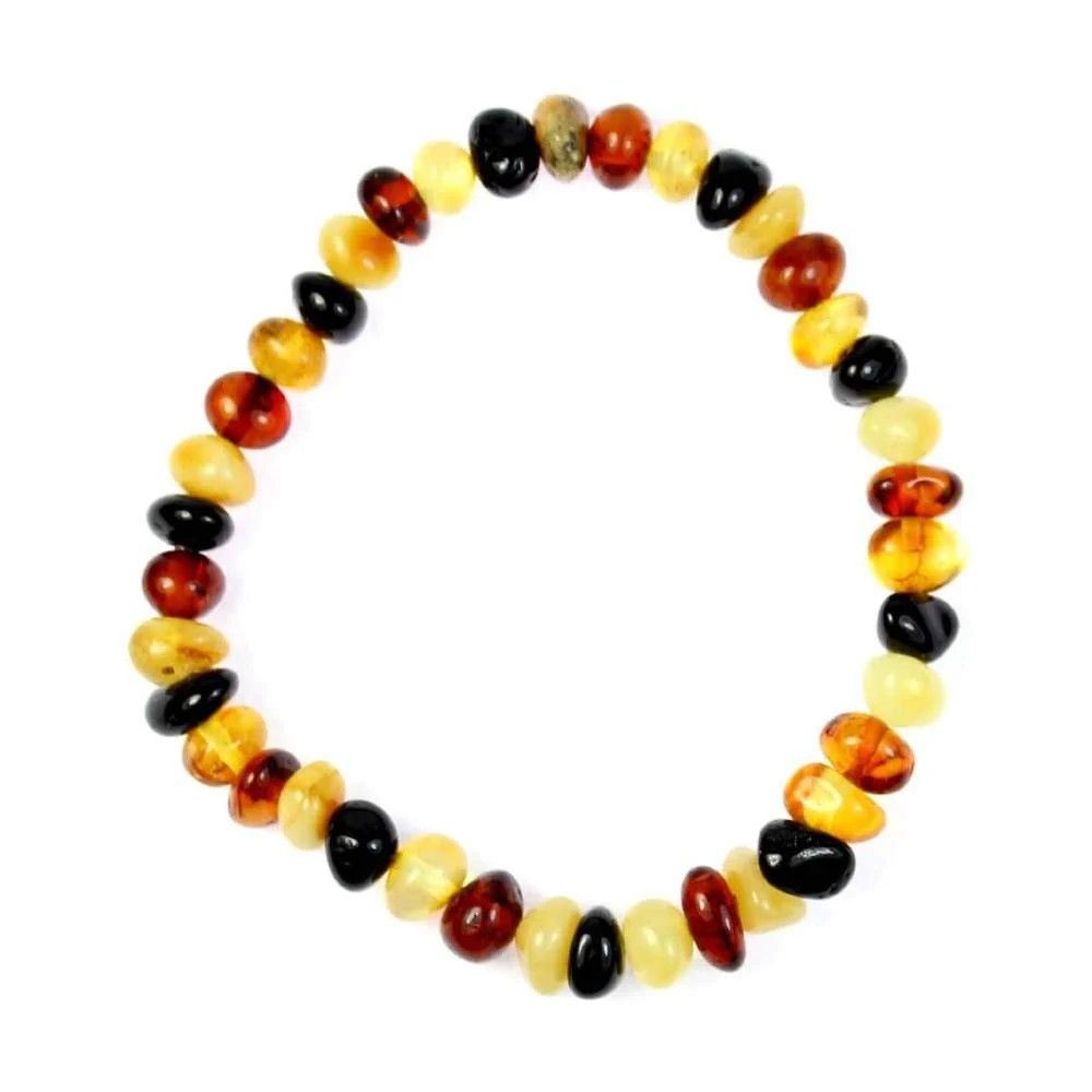 Baltic Amber Elastic Bracelet (32-39 beads)