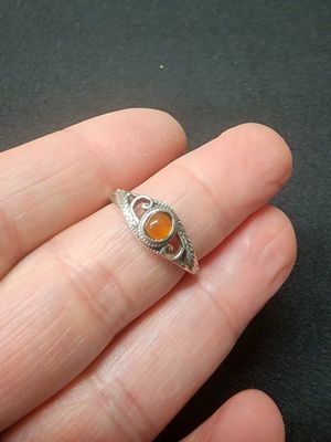 Carnelian Ring - Size 6 Sterling Silver