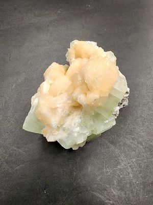 Green Apophyllite with Stilbite Cluster A