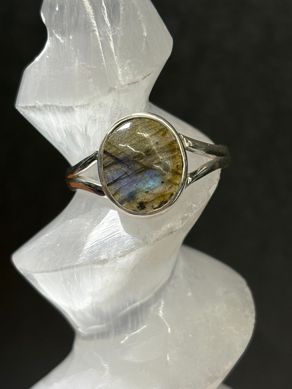 Labradorite Ring - Size 10 Sterling Silver