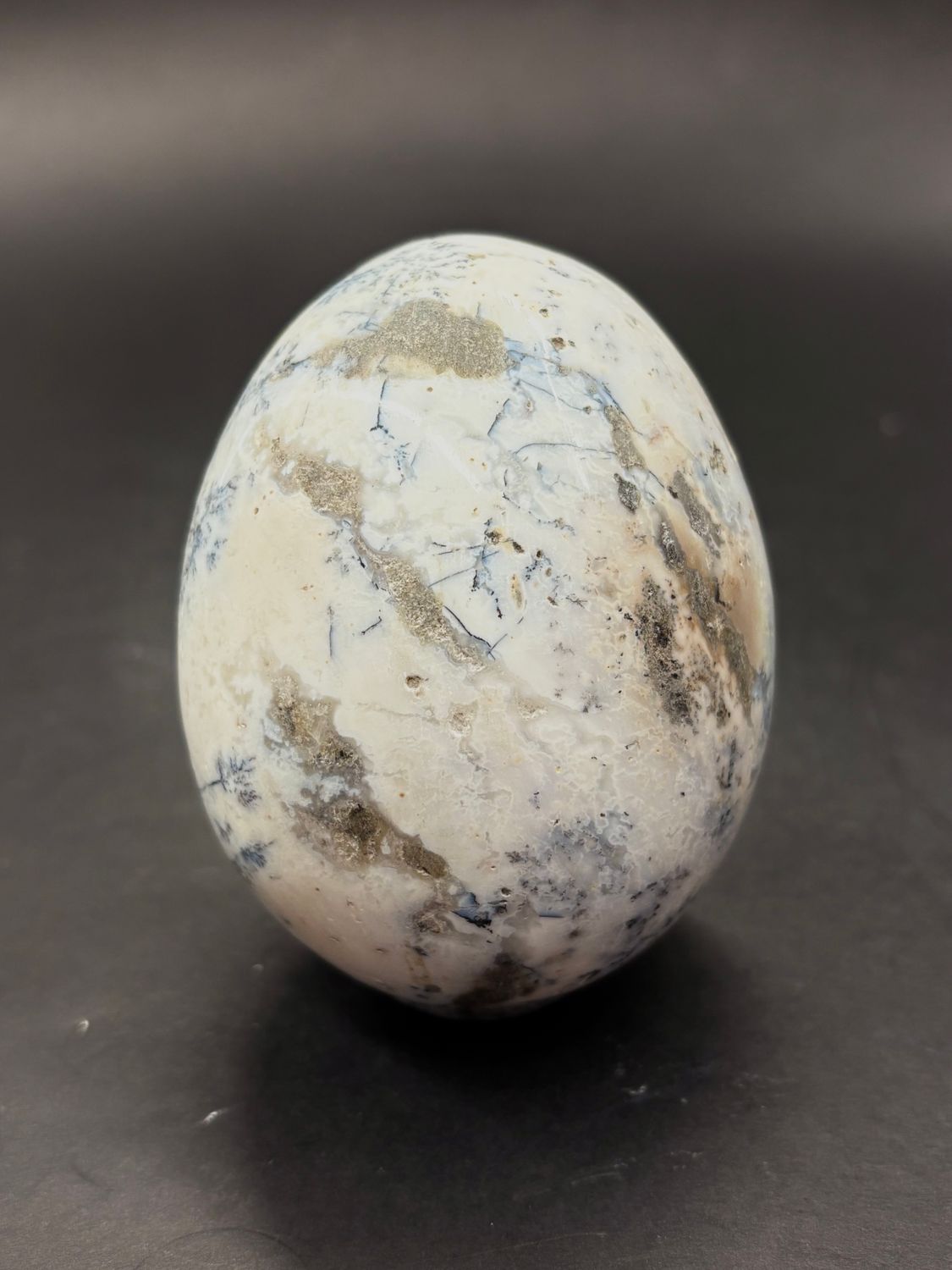 Merlinite / Dendritic Agate Egg 3"