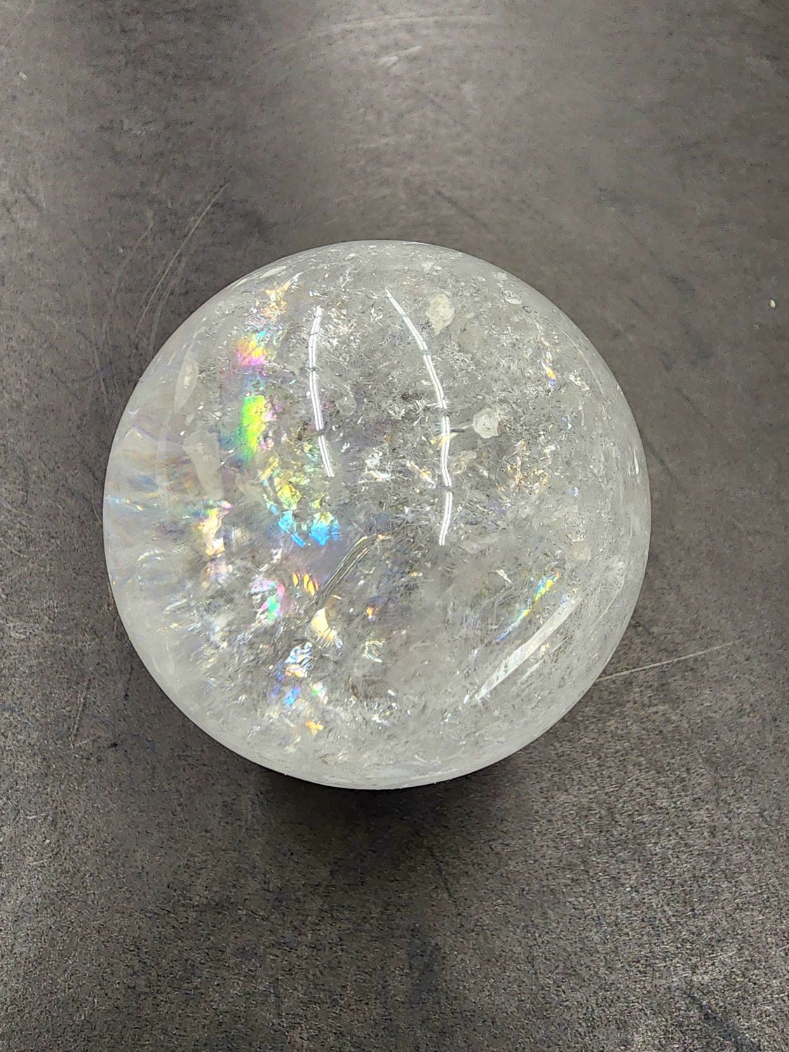 Clear Quartz Sphere 2.5" (Rainbow)