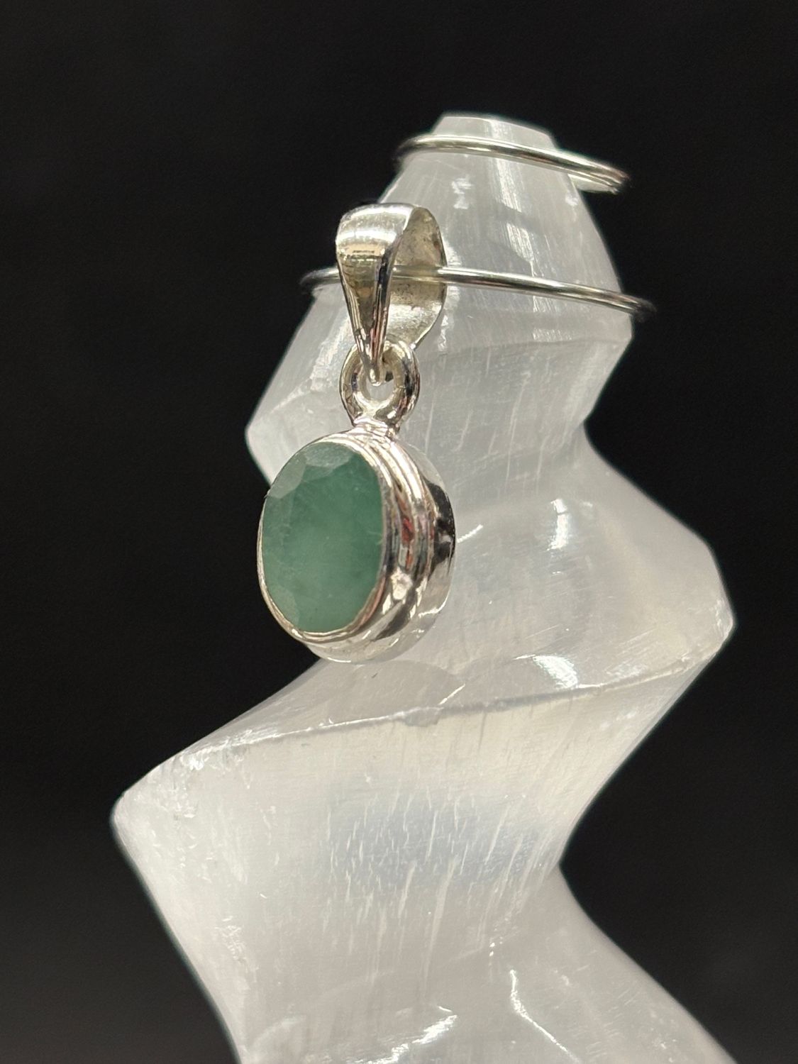Emerald Pendant A Sterling Silver
