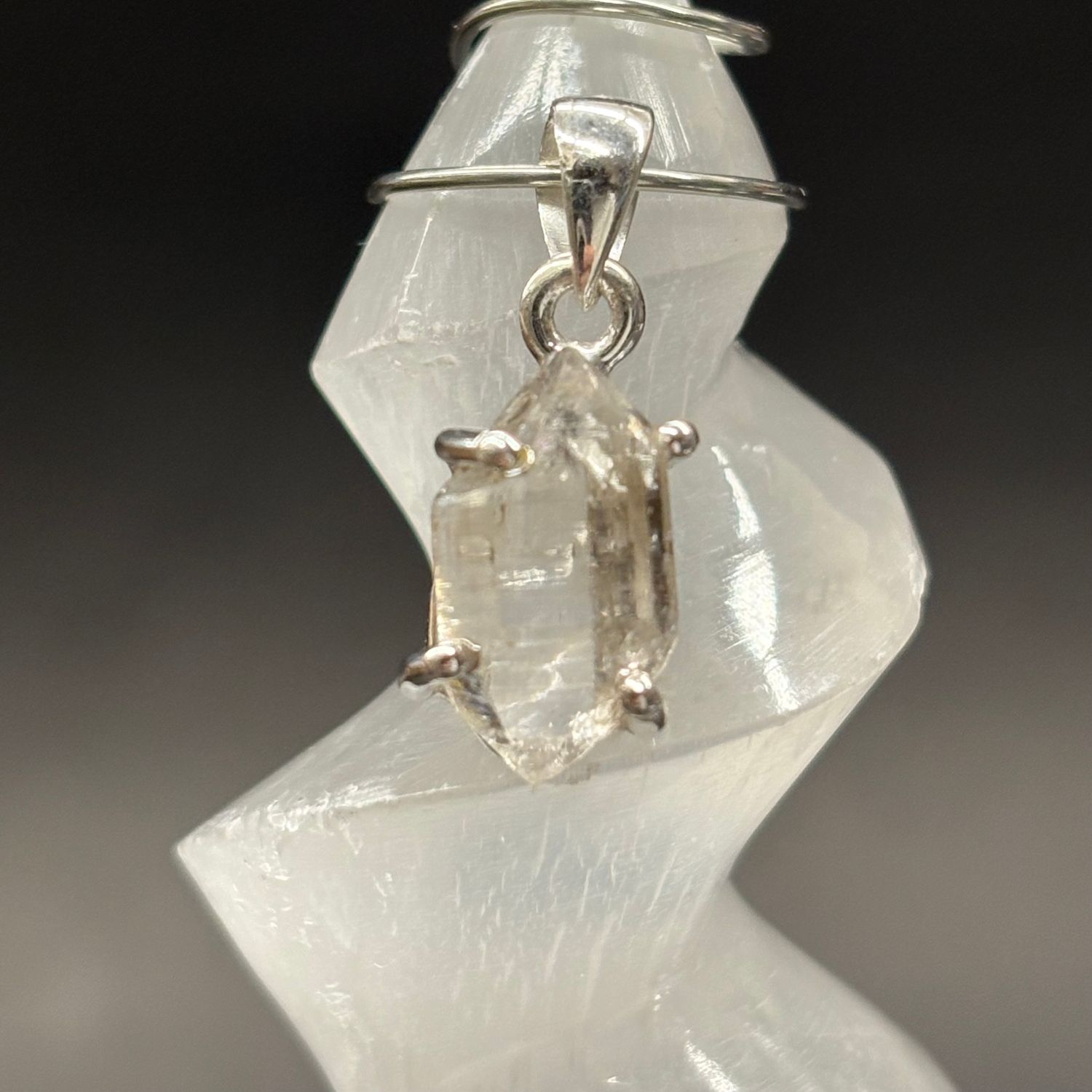 Herkimer Diamond Pendant Sterling Silver