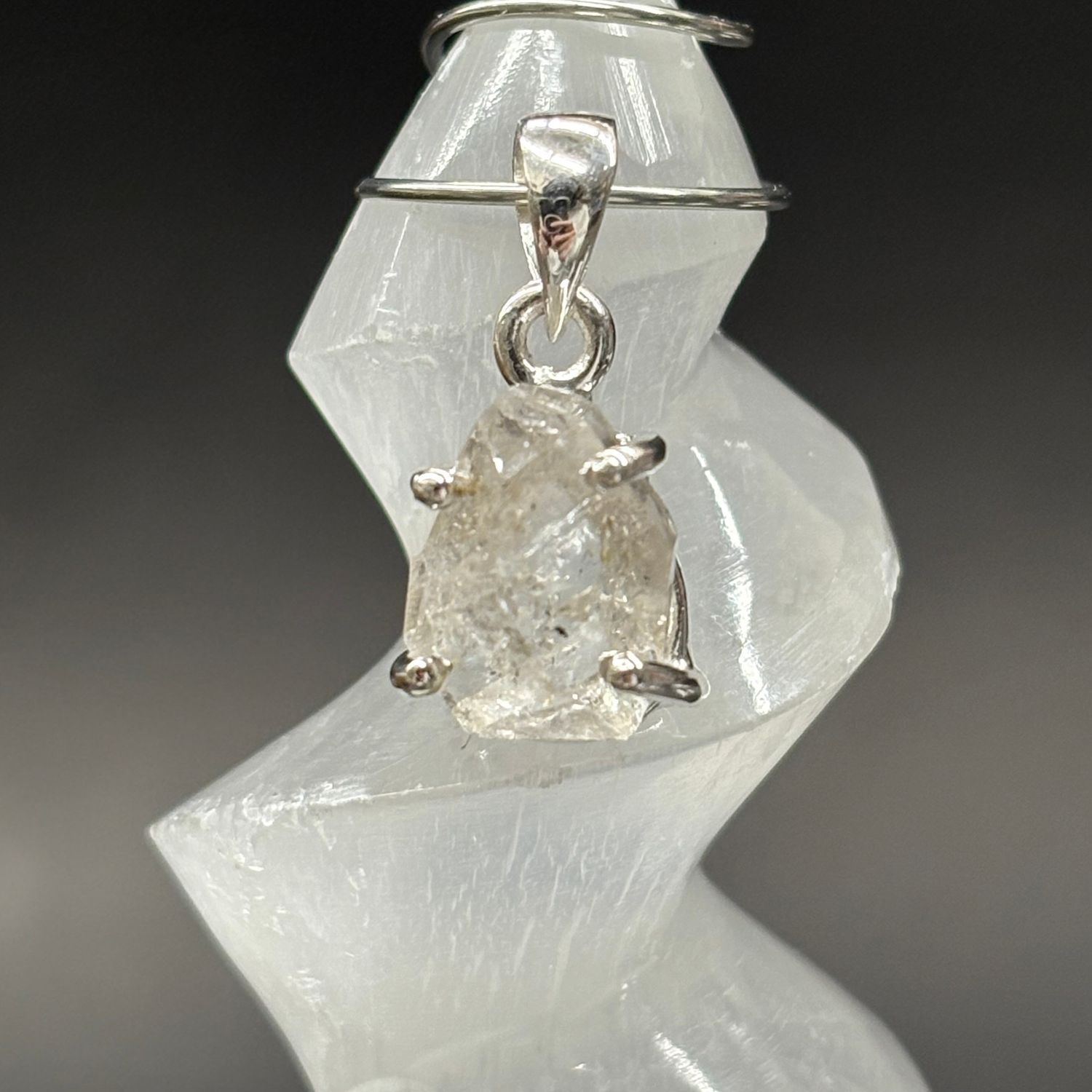 Herkimer Diamond Pendant B Sterling Silver