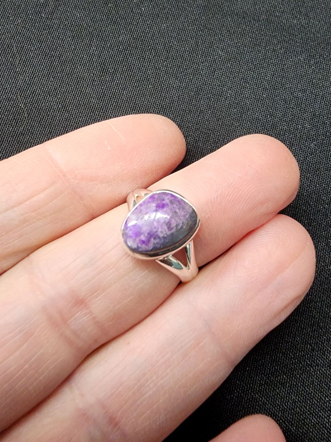 Sugilite Ring - Size 5 Sterling Silver