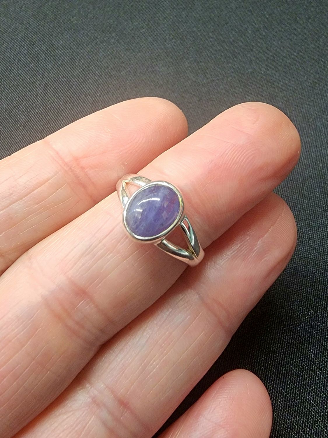 Tanzanite Ring - Size 6 Sterling Silver