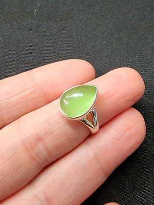 Jade Ring - Size 6 Sterling Silver