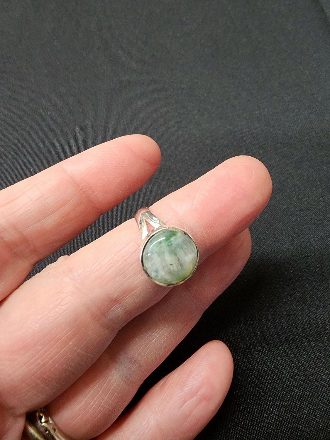 Ocean Jasper Ring - Size 6 Sterling Silver
