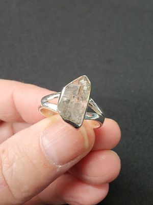 Herkimer Diamond Ring - Size 8 Sterling Silver