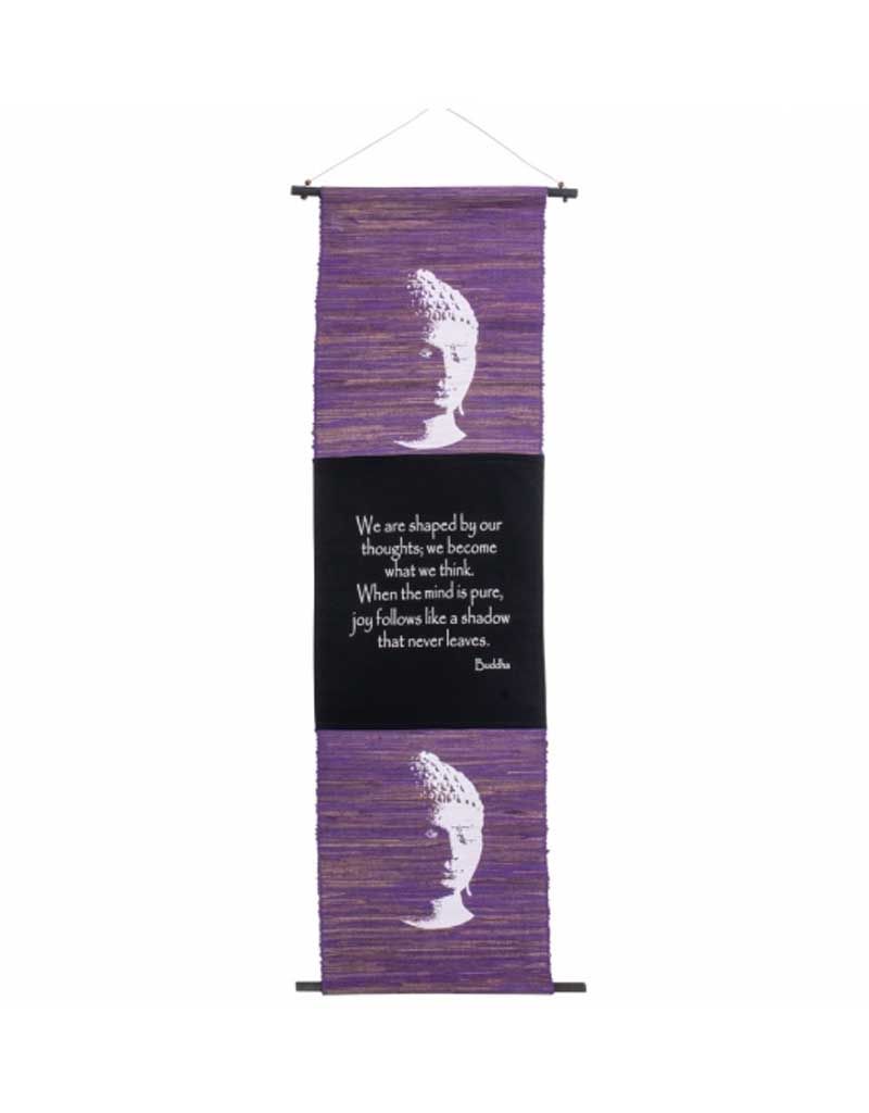 Purple Sea Grass Buddha Banner  - 18″x48″L