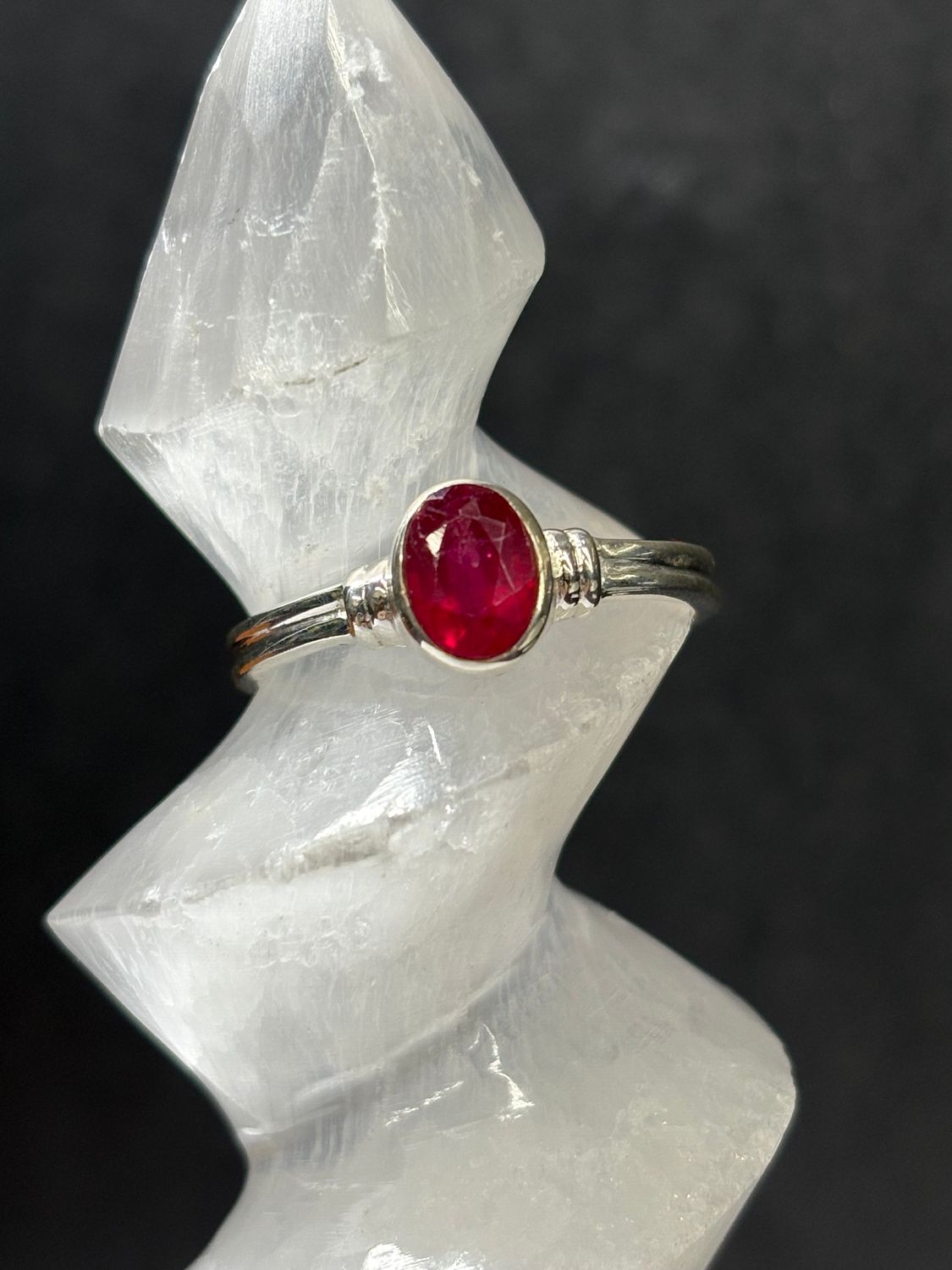 Ruby Ring A - Size 9 Sterling Silver