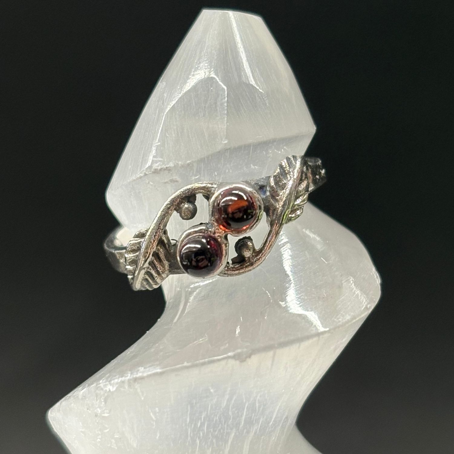 Garnet Ring A - Size 7 Sterling Silver