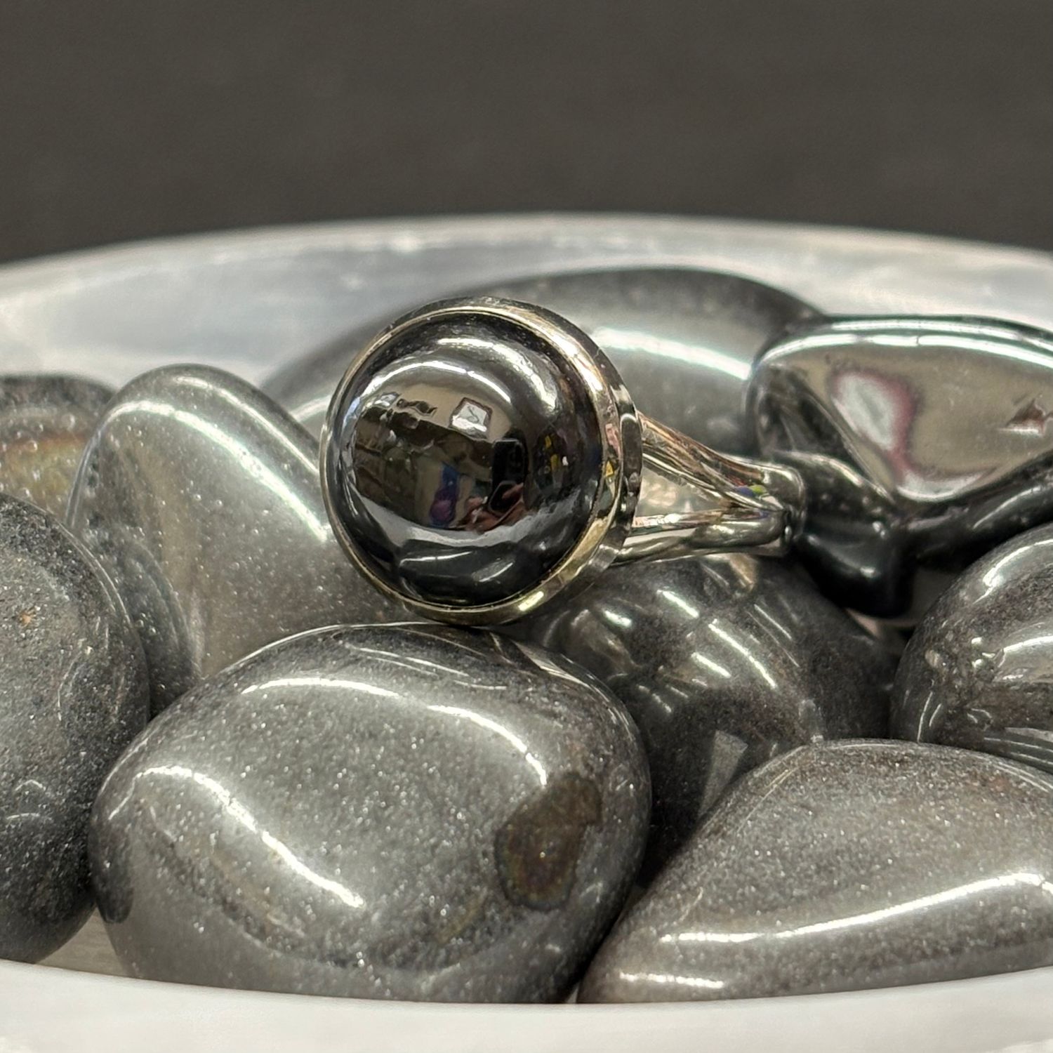 Hematite Ring - Size 7 Sterling Silver
