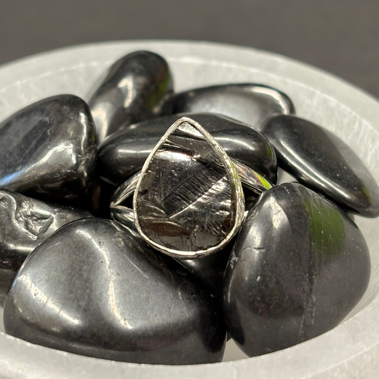 Shungite Ring A - Size 7 Sterling Silver