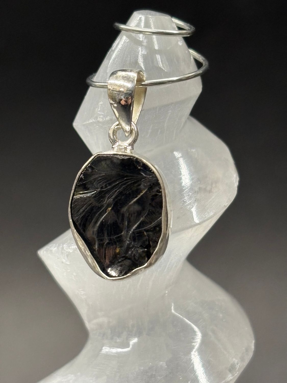 Shungite E Pendant Sterling Silver