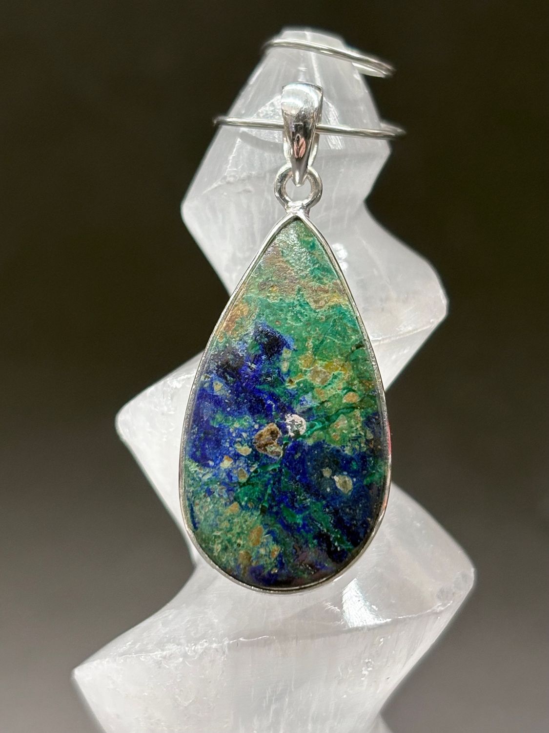 Azurite &amp; Malachite Pendant Sterling Silver